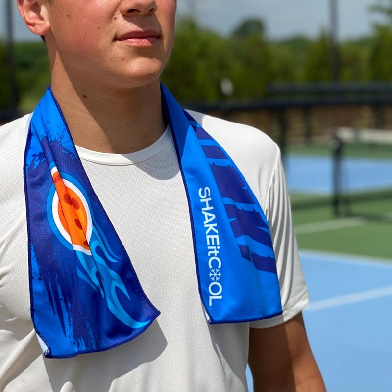 SHAKEitCOOL Original Cooling Towel – Be Cool in Style - Heat Relief, Soft, Lightweight, Sun Protection, Easy Clean - Perfect for Biking, Running, Yoga, Gym, Gardening - Pickleball - Image 2